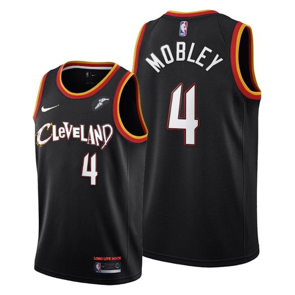Men's Cleveland Cavaliers #4 Evan Mobley Black Stitched Jersey